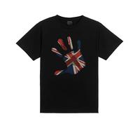 Upon Great Britain UK Union Jack High Five Patriotic Cotton Men & Woman T-Shirt (Medium) Black