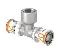 Uponor S-Press PLUS Female Tee 20mm x 1/2 inch x 20mm - MLCP Fitting - 1070596