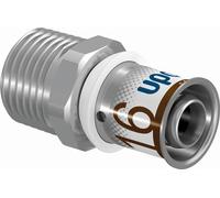 Uponor S-Press Plus Stainless Steel MLC Transition Nipple, 16 mm x 0.5 Inch, 10 bar, 1 Piece