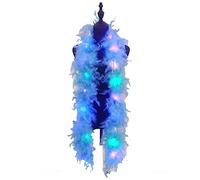 Uposao 1.8m Turkey Feather Boa LED Strip for Women for Dancing Wedding Crafting Party Cosplay Halloween Christmas Tree Accessories Crafts Feathers