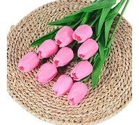 Uposao 10Pcs Artificial Flowers Tulips Real Touch Tulips Wedding Bouquets Tulips Flowers for Home Garden Wedding Party Indoor Outdoor Decoration