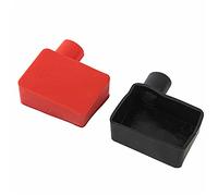 Uposao 2Pcs Battery Terminal Caps Car Positive & Negative Battery Terminal Protector Cover Insulating Caps Black and Red