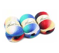 Uposao 3 Roll Yarn for Knitting Rainbow Sewing Yarn 400m/100g Multicolor Acrylic Cotton Hand Knitting Yarn Weaving Crochet Thread for DIY Knitting Crochet