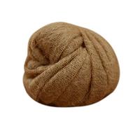 Uposao Baby Newborn Photo Props Wrap, Brown, Knitting Yarn, 40 cm x 160 cm, Newborn Photo Shoot Wrap, Baby Photography Props, Blanket Wraps