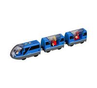 Uposao Battery Operated Locomotive Train Magnetic Connection Track Model High Speed Motor Car Toys for Children Wooden Track