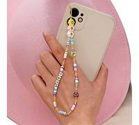 Uposao Beaded Phone Lanyard Wrist Strap with Acrylic Smile Star Beads for Cell Phones, GoPro, Camera, Keys, Keychain, USB Flash Drive, Wallet and ID Name Tag Badge