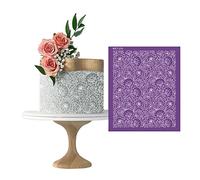 Uposao Cake Embossing Stencils, Cake Decorating Stencils Floral Cake Templates Buttercream Stencils Cake Printing Hollow Lace Decoration Molds Cake Flower Stencil for Fondant Airbrushing