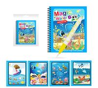 Uposao Children Water Painting Book Magic Water Coloring Book Doodle with Magic Pen Painting Board for Children Education Drawing Toy for Kid Toddlers Boys Girls Present