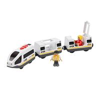 Uposao Children's Electric Locomotive Wooden Train Magnetic High Speed Toy Train Battery Operated Locomotive Kids Toy Train Boy Girl Toddler Gift