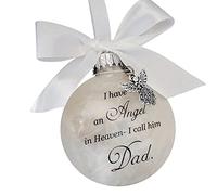 Uposao Christmas Ornament Feather Ball - Angels In Heaven Decor Memorial Fashionable Christmas Ornament, Parents Memorial Christmas Ornament Sympathy Gift Durable Baubles