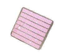 Uposao Cigarette Case Women Bling Cigarette Case Portable Stainless Steel Cigarette Case Box Double Sided Spring Clip Diamond-studded Ladies Cigarette Case Storage Box Holds 20Pcs Cigarette