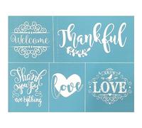 Uposao DIY Self-Adhesive Silk Screen Printing Stencil Reusable Pattern Stencils Self-Adhesive Silk Screen Printing Stencil Mesh Transfers for Home Decor Crafts T-Shirt Furniture Wall Chalkboard