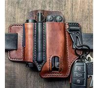 Uposao EDC Leather Sheath Multitool Leather Sheath Organizer with Key Holder for Belt and Flashlight Sheath Multitool Pouch