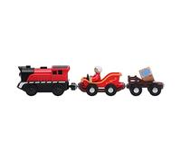 Uposao Electric Locomotive Train Toy - Battery Operated Action Magnetic Train Fits Wooden Tracks for Kids Boys Girls Birthday Gifts