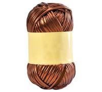 Uposao Fil métallique brillant pour le tricot, 100 g, fil de polyester pour