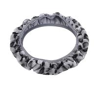 Uposao Leopard Print Fluffy Plush Steering Wheel Cover Soft Furry Winter Warm Vehicle Car Steering Wheel Stretch Protector for Most 36-38cm Car SUV Off-Road Vehicle Steering Wheel