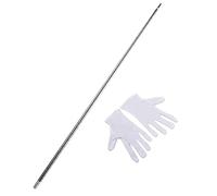 Uposao Magic Wand Metal Appearing Cane Stage Skill Props Appearing Cane Portable Pocket Staff Magic Tricks for Professional Magicians, 1.5m+Glove