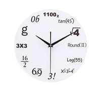 Uposao Math Wall Clock, 12 Inch Novelty Wall Clock Unique Wall Clock Math Formula Clock with Simple Math Equations for Classroom, Home, Office Decoration