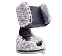 Uposao Mobile Phone Holder Car Ventilation Bling Rhinestone Glitter Diamond 360° Rotatable Car Smartphone Holder Car Mobile Phone Holder for iPhone 12 Samsung Huawei Smartphone