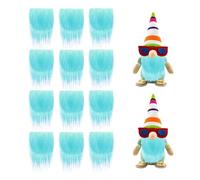 Uposao Pack of 12 Pre-Cut Gnome Beard Faux Fur Costume Beard Fabric Handmade Dwarf Beard for DIY Christmas Gnome Sewing Craft Patch Dolls Gnome Nose Easter Christmas Party