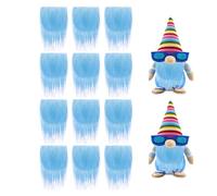 Uposao Pack of 12 Pre-Cut Gnome Beard Faux Fur Costume Beard Fabric Handmade Dwarf Beard for DIY Christmas Gnome Sewing Craft Patch Dolls Gnome Nose Easter Christmas Party