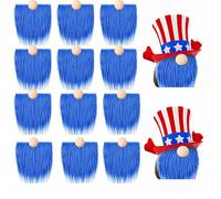 Uposao Pack of 12 Pre-Cut Gnome Beard Faux Fur Costume Beard Fabric Handmade Dwarf Beard for DIY Christmas Gnome Sewing Craft Patch Dolls Gnome Nose Easter Christmas Party