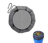Uposao Rain Barrel Net Adjustable Mesh Cover with Drawstring, Water Collection Buckets Tank Butt Net Rain Harvesting Tool Protector Insect-proof Net for Outdoor Garden Rain Buckets Barrels