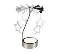 Uposao Rotating Candlestick, Rotating Metal Candle Holder Christmas Tea Light Candle Holders Table Centerpiece Decorations Gifts for Christmas Birthday Party Home