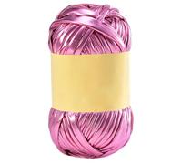 Uposao Shiny Metallic Yarn for Knitting 100g Thick Polyester Yarn for Crochet Bags, Baskets, Carpets, DIY, Crafts