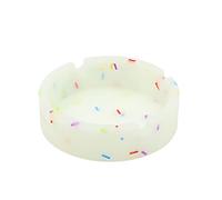 Uposao Silicone Ashtray Glow in The Dark High Temperature Heat Resistant Round Design Ashtray for Home Office Restaurant or Outdoor