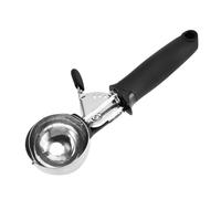 Uposao Stainless Steel Ice Cream Scoop, Trigger Release, Non-Stick, Durable, Black