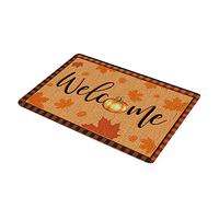 Uposao Thanksgiving Rug Autumn Maple Leaf Welcome Indoor Doormat Fall Floor Mat for Kitchen Bedroom Living Room Home Decor Mats Style 16
