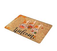Uposao Thanksgiving Rug Autumn Maple Leaf Welcome Indoor Doormat Fall Floor Mat for Kitchen Bedroom Living Room Home Decor Mats