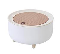 Uposao Trash Bin, 2 Liter Garbage Bin with Press top Lid Square Plastic Garbage Can Modern Waste Bin with Legs Dogproof Trash Can for Bedroom Bathroom Living Room Office