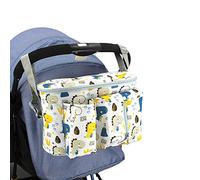Uposao Universal Pram Organiser, Multi-function Changing Organizer Waterproof Baby Stroller Bag Organizer with Cup Holder, Must-have Pram and Stroller Accessory