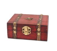 Uposao Vintage Wooden Storage Box, Desktop Storage Boxes Decorative Treasure Box Jewelry Chest Cosmetic Storage Box Gifts And Home Decoration
