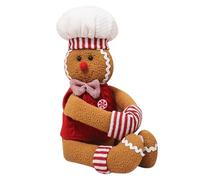 Uposao Wine Bottle Cover Hugger Plush Gingerbread Man Bottle Holder Topper Christmas Dinner Table Decoration Christmas Tree Topper Curtain Tieback Gift Toys for Home Party Bar