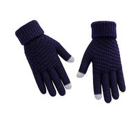 Uposao Winter Touchscreen Gloves for Men Women Warm Knitted Gloves Soft Elastic Windproof Thicken Winter Gloves Wool Fleece Lining Thermal Touch Screen Gloves Outdoor Skiing Riding