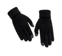 Uposao Winter Touchscreen Gloves for Men Women Warm Knitted Gloves Soft Elastic Windproof Thicken Winter Gloves Wool Fleece Lining Thermal Touch Screen Gloves Outdoor Skiing Riding