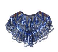 Uposao Women's 1920s Sequain Shawls Wraps Art Deco Flapper Beaded Capes for Evening Dresses Short Shiny Cover Ups Retro Gatsby Bridal Wedding Party Costume Accessories