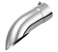 Upower Diesel Exhaust Tip 5" Inlet/Outlet 16" Long Turn Down Exhaust Tip 304 Stainless Steel Bolt-On 5 inch Turn Down Tail Pipe Tips