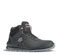 UPower Henry Safety Boots Black Water Resistant Leather Aluminium Toecap 2-13