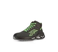 Upower - High Safety Sneakers with Anti-Shock Reinforcement Harry - General Purpose - ESD S3 CI SRC, Black/Green, 11.5 UK