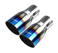 Upower Pack of 2 Blue Burnt Exhaust Tip 2.5" Inlet 3.5" Outlet 7.75 long 304 Stainless Steel 2.5" to 3.5" Exhaust Tail Pipe Tips Weld On Single Slant Cut