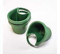 UPP Drain Pipe Plant Pots for Pipes ∅ < 10 cm | Upgrade every Drain Pipe with Vertical Planters | Vertical Gardening with Drain Pipe Plant Pots [3 pcs, Green]