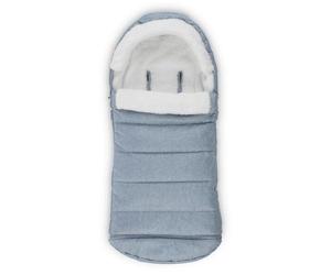 UPPAbaby CozyGanoosh Stroller Footmuff Gregory - Blue Melange - Ultra-Warm, Water-Resistant Winter Cover, Windproof Fleece-Lined Sleeping Bag, Compatible with Vista, Cruz, Ridge, Minu