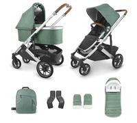 UPPAbaby Cruz V2 Pushchair with Carrycot, Matching Footmuff, Back Pack & Mitts - Emmett