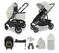 UPPAbaby Cruz V2 Pushchair with Carrycot, Nuna Pipa Lite LX Car Seat, ISOFIX Base & 4pc Accessory Set-Anthony