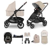 UPPAbaby Cruz V2 Pushchair with Carrycot, Nuna Pipa Lite LX Car Seat, ISOFIX Base & 4pc Accessory Set - Liam
