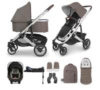 UPPAbaby Cruz V2 Pushchair with Carrycot, Nuna Pipa Lite LX Car Seat, ISOFIX Base & 4pc Accessory Set - Theo